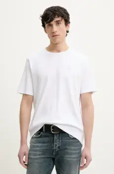 Diesel tricou T-ADJUST-SLITS-R17 T-SHIRT barbati, culoarea alb, uni, A16672.0AIJU imagine