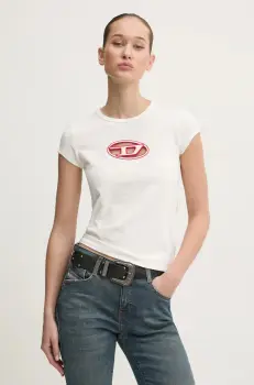 Diesel tricou T-ANGIE femei, culoarea bej, A06268.0AFAA imagine