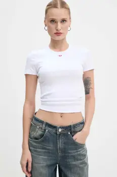 Diesel tricou T-ELE-LONG-D femei, culoarea alb, A14961.0EJAI imagine