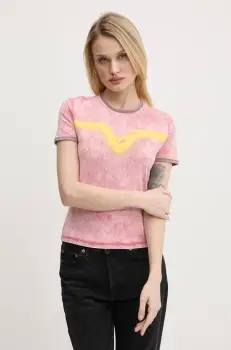 Diesel tricou T-UNCUTIE-LONG-Q3 T-SHIRT femei, culoarea roz, A17316.0SLBB imagine