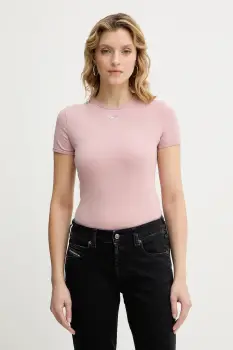 Diesel tricou T-UNCUTIESLONG-OD culoarea roz, A19917.0AHQH imagine
