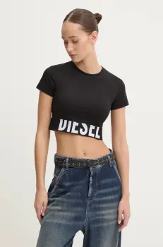 Diesel tricou UFSB-COTTON-RACE-BRALETTE femei, culoarea negru, A14593.0HMAU imagine