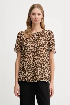 Dkny bluza culoarea bej, cu imprimeu, UE5TIF97 imagine