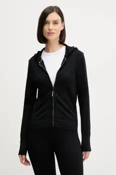 Dkny bluza culoarea negru, cu gluga, uni, DP6J9678 imagine