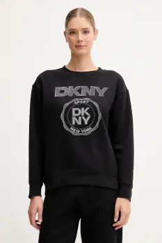 Dkny bluza culoarea negru, cu imprimeu, DP5T1340 imagine