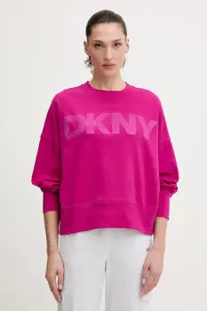 Dkny bluza culoarea roz, cu imprimeu, DP6T1561 imagine