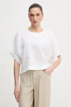 DKNY bluza din in pentru femei imagine