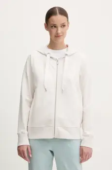 Dkny bluza femei, culoarea bej, cu gluga, neted, DP5J9510 imagine