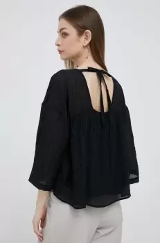 Dkny bluza femei, culoarea negru, neted imagine