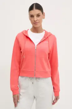 Dkny bluza femei, culoarea roz, cu gluga, neted, DP5J9588 imagine