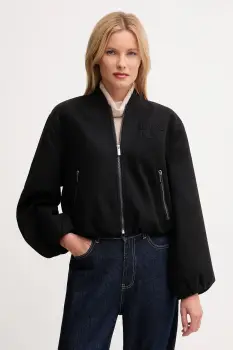Dkny geaca bomber culoarea negru, de tranzitie, DJ5J6178 imagine