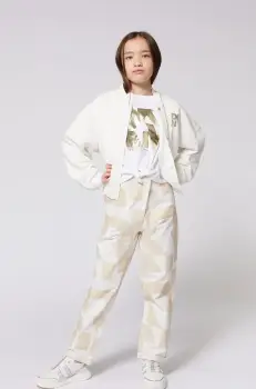 Dkny geaca bomber pentru copii culoarea alb, D62284 imagine