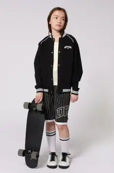 Dkny geaca bomber pentru copii culoarea negru, D62232 imagine