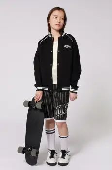 Dkny geaca bomber pentru copii culoarea negru, D62232 imagine