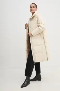 Dkny geaca femei, culoarea bej, de iarna, D2G4A178 imagine