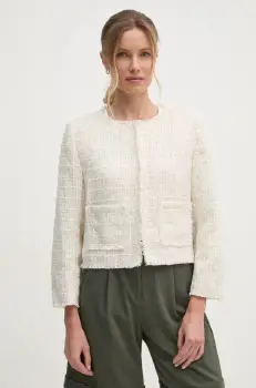 Dkny geaca femei, culoarea bej, de tranzitie, DJ4J6078 imagine