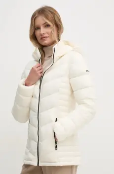 Dkny geaca femei, culoarea bej, de tranzitie, DLEMPR20 imagine