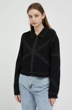 Dkny geaca femei, culoarea negru, de tranzitie imagine