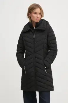 Dkny geaca femei, culoarea negru, de tranzitie, DLEMPN46 imagine