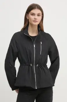 Dkny geaca femei, culoarea negru, de tranzitie, P4KJIXTF imagine