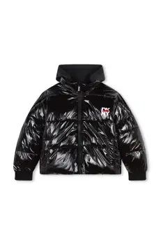 Dkny geaca reversibila pentru copii culoarea negru, D62076 imagine