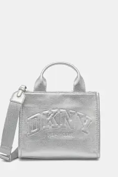 Dkny geanta de bumbac culoarea argintiu, R54ADC80 imagine