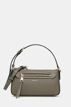 Dkny geanta de piele culoarea verde, R42HKE18 imagine