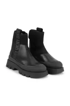 Dkny ghete din piele pentru copii culoarea negru imagine