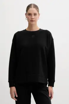 Dkny hanorac de bumbac culoarea negru, cu imprimeu, DJ4T1344 imagine