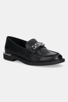Dkny mocasini de piele Radisson culoarea negru, cu toc plat, K2510414 imagine