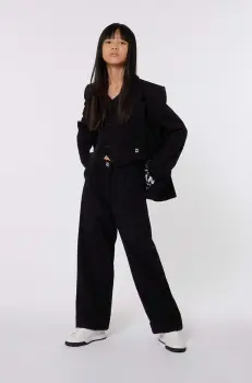 Dkny pantaloni copii culoarea negru, neted, D60230 imagine