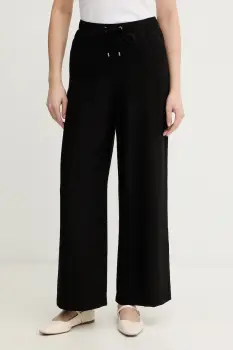 Dkny pantaloni culoarea negru, drept, high waist, P54K7D81 imagine