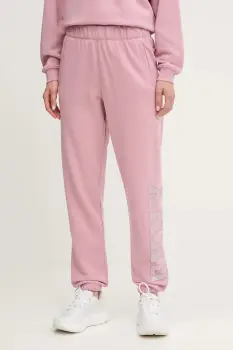 Dkny pantaloni de trening culoarea roz, cu imprimeu, DP5P3737 imagine