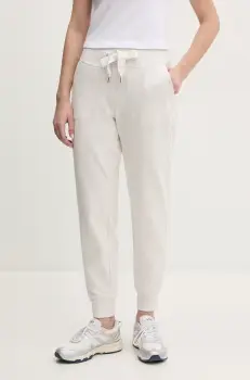 Dkny pantaloni de trening femei, culoarea bej, neted, DP5P3496 imagine