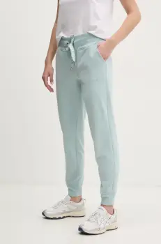 Dkny pantaloni de trening femei, culoarea turcoaz, neted, DP5P3496 imagine