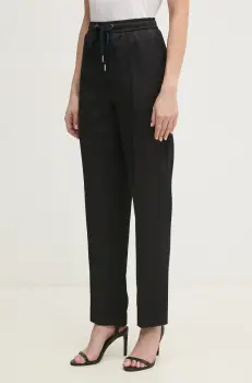 Dkny pantaloni femei, culoarea negru, drept, high waist, P5AK7A36 imagine