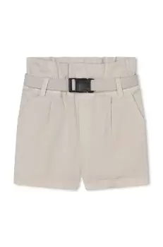 Dkny pantaloni scurti copii culoarea alb, neted imagine