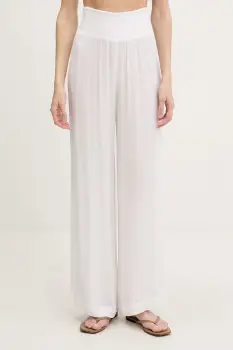DKNY Pantaloni wide leg de femei imagine