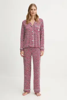 Dkny pijama culoarea rosu, YI90083 imagine