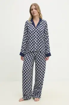 Dkny pijama femei, culoarea albastru marin, YI90045 imagine