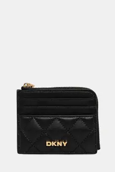 Dkny portofel de piele culoarea negru, R521KL12 imagine