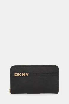 Dkny portofel de piele culoarea negru, R521KM28 imagine