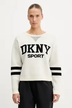 Dkny pulover culoarea bej, DP5R0749 imagine