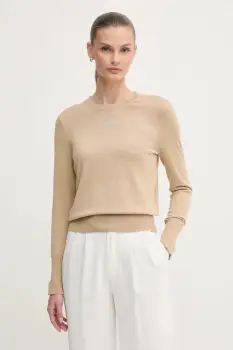 Dkny pulover culoarea bej, light, DJ5R0743 imagine