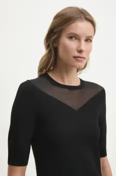 Dkny pulover femei, culoarea negru, light, P4KSAU06 imagine