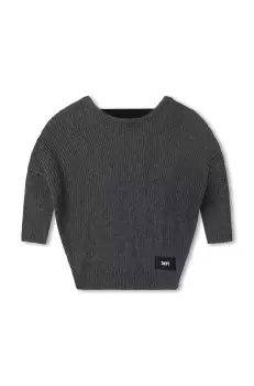 Dkny pulover pentru copii din amestec de lana culoarea gri, light imagine
