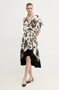 Dkny rochie culoarea bej, mini, evazati, DD4K6963 imagine