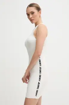 Dkny rochie culoarea bej, mini, mulata, DJ5R0656 imagine