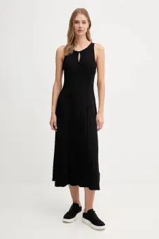 Dkny rochie culoarea negru, maxi, evazati, P5ED0BMX imagine
