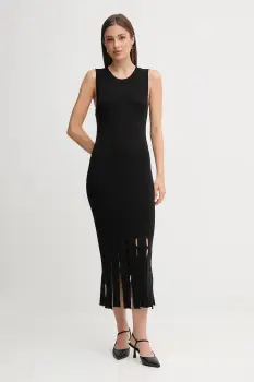Dkny rochie culoarea negru, maxi, mulata, P5EUAX20 imagine